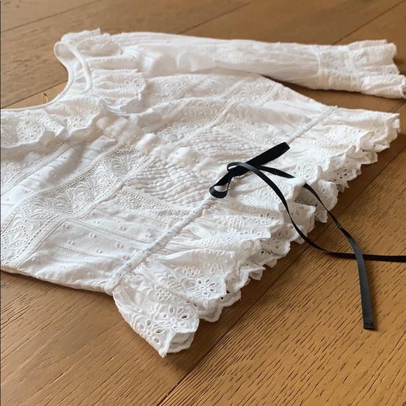 ❌[SOLD]❌NWT LoveShackFancy Tiana Top || White - Picture 7 of 8